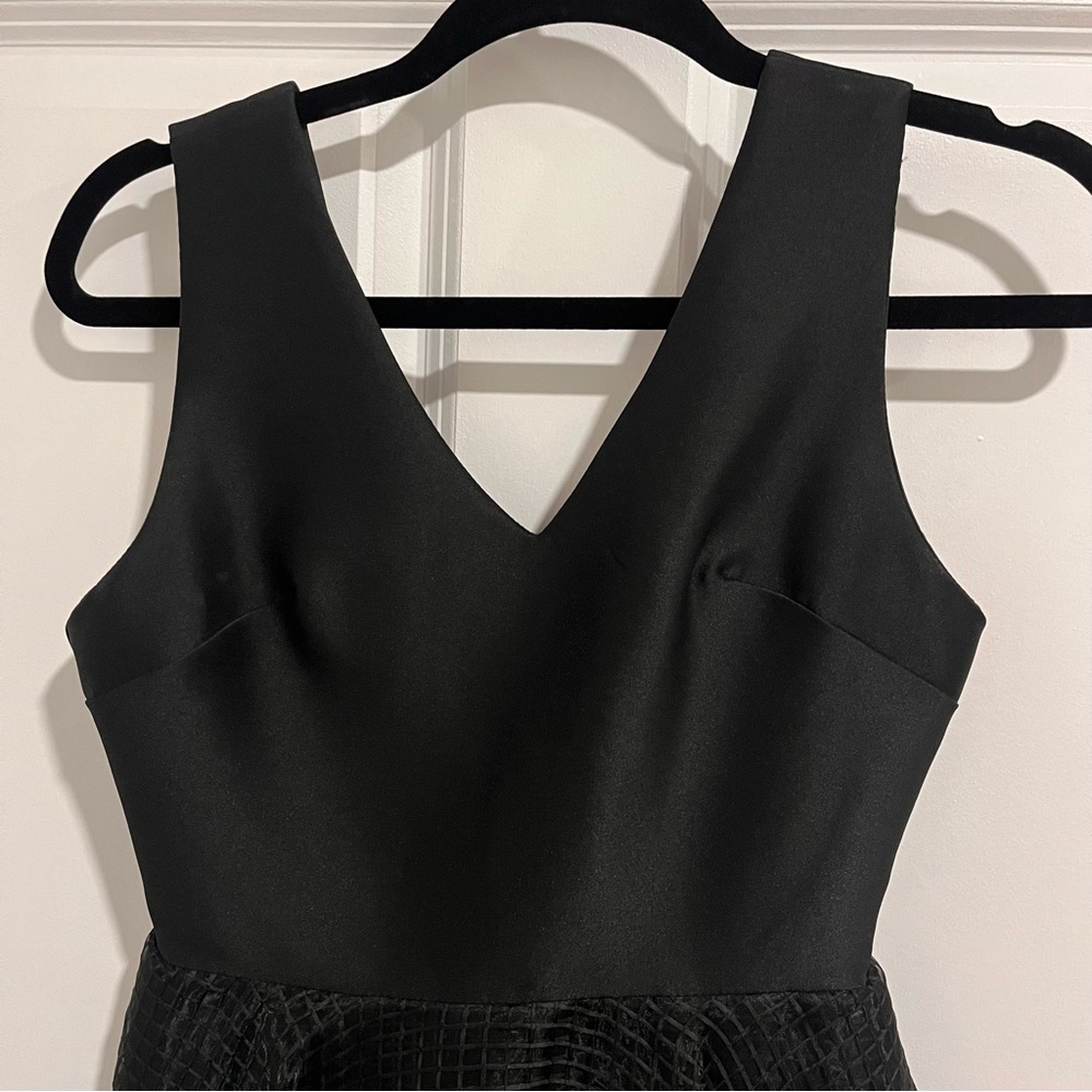 Camilyn Beth Black Peplum Waist Dress Windowpane - Picture 4 of 15